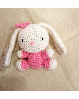  Amigurumi Soft Toy- Handmade Crochet- Bunny (Pink)